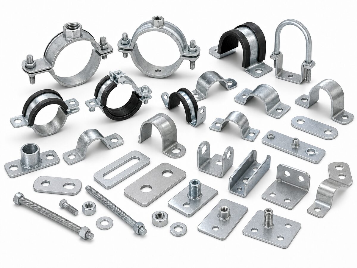Pipe Support Brackets and Pipe Clamp Hardware Supplier made to drawings