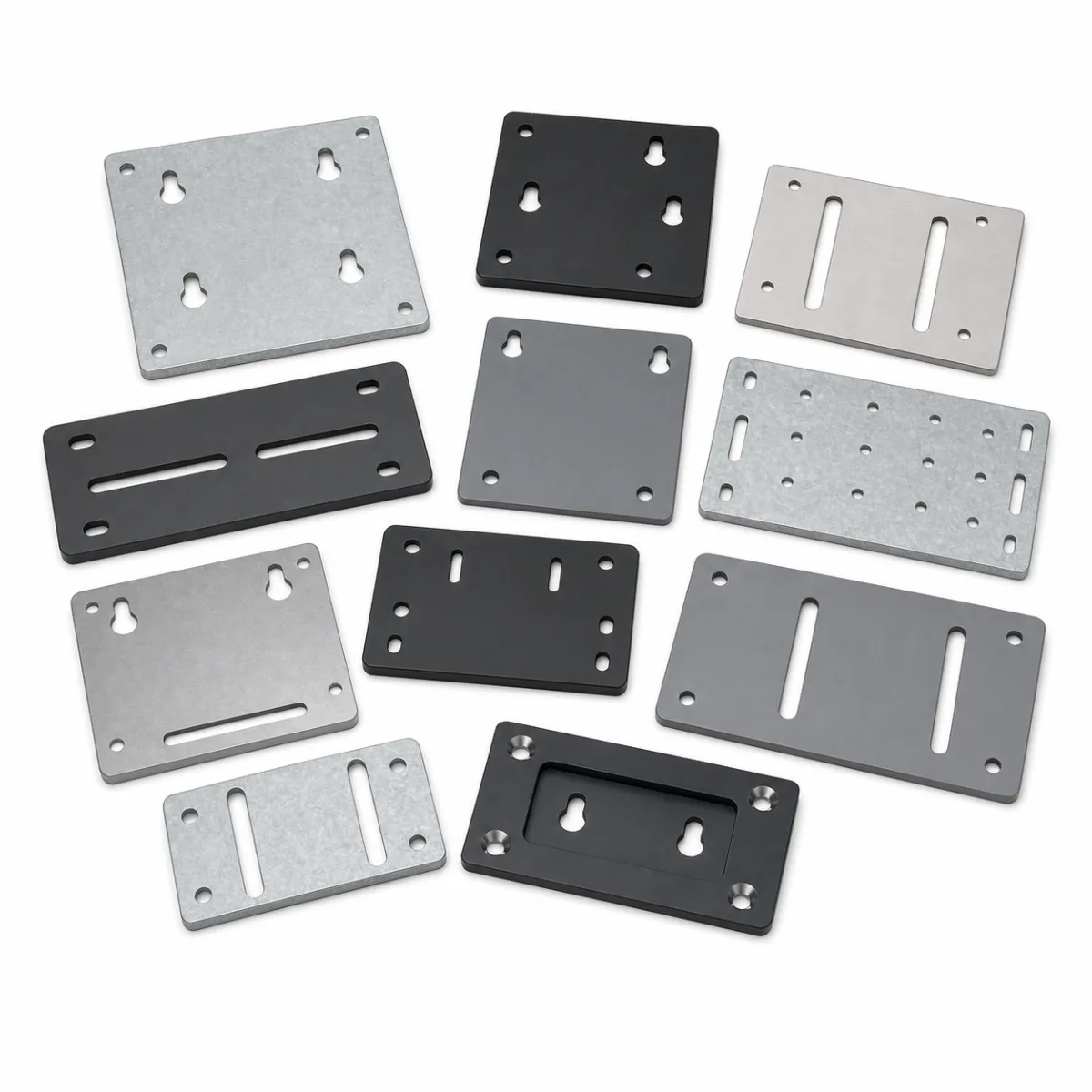 Wall Mounting Plates custom metal part made to drawings