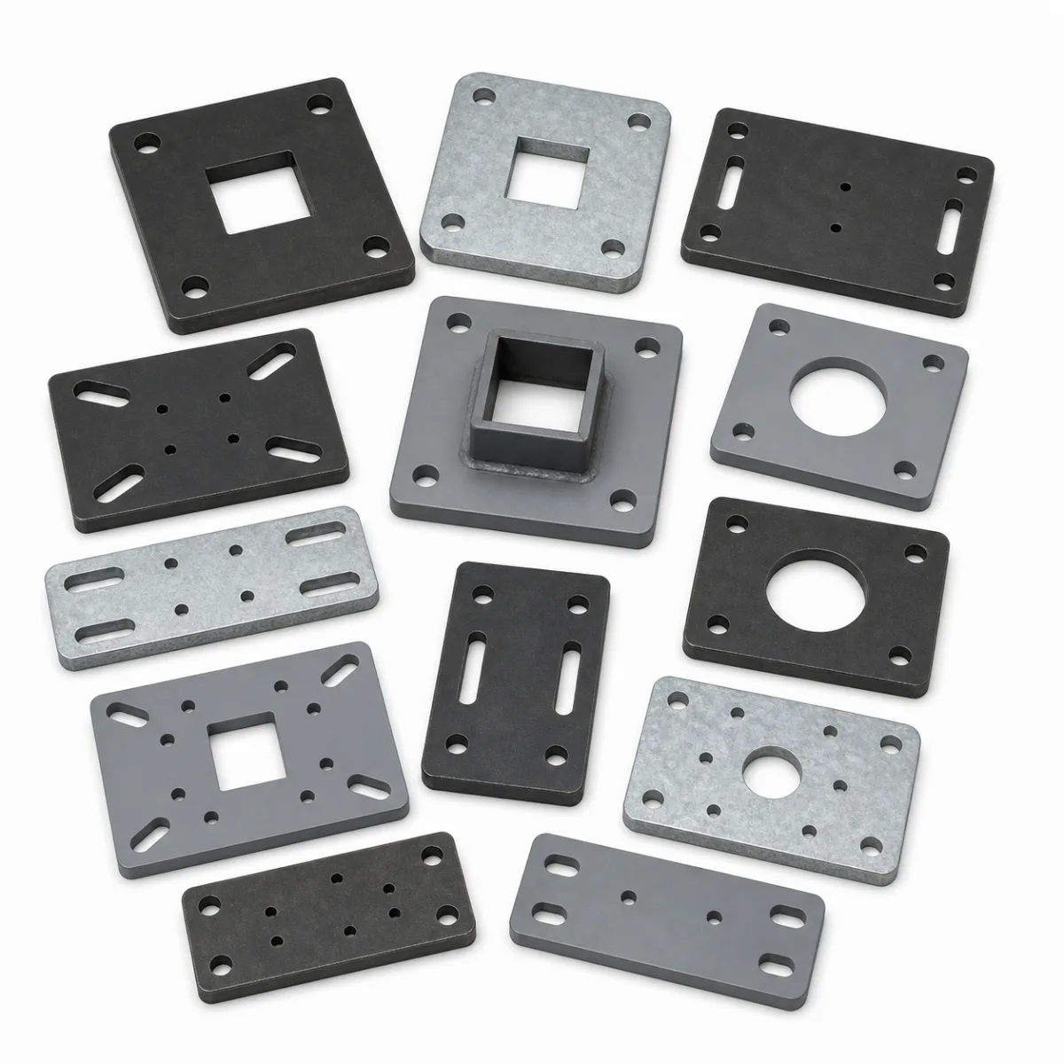 Column Mounting Plates custom metal part made to drawings
