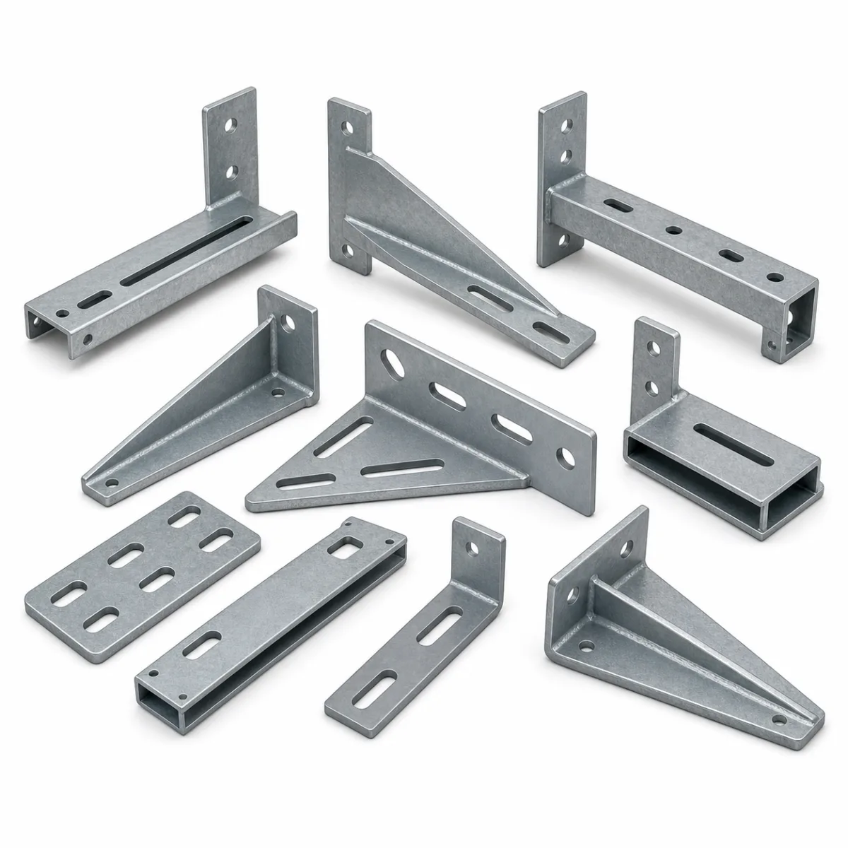 Cable Tray Hold Down Plates custom metal part made to drawings