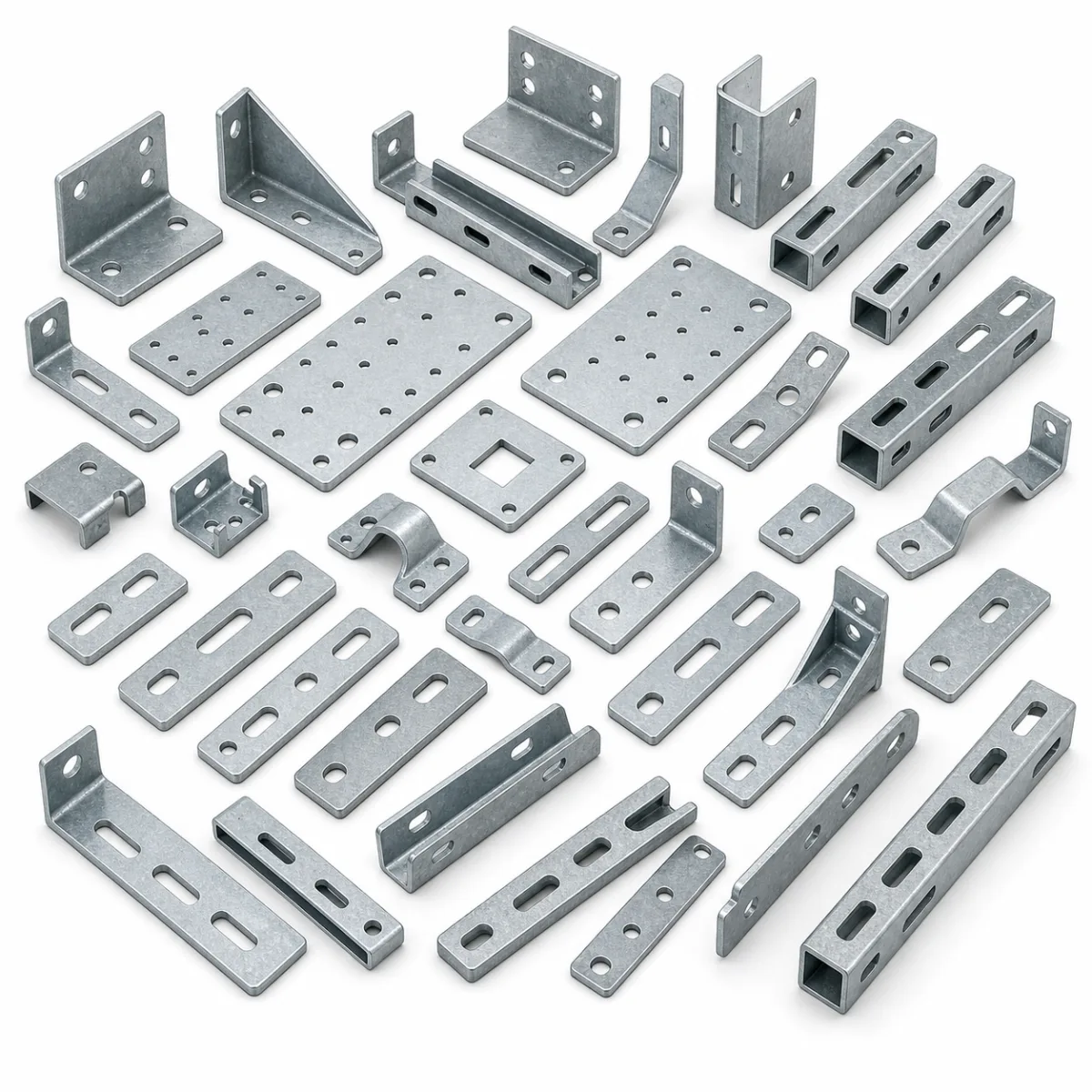 Strut Angle Brackets custom metal part made to drawings