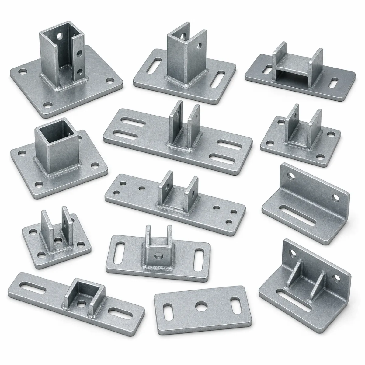 Strut Base Plates custom metal part made to drawings