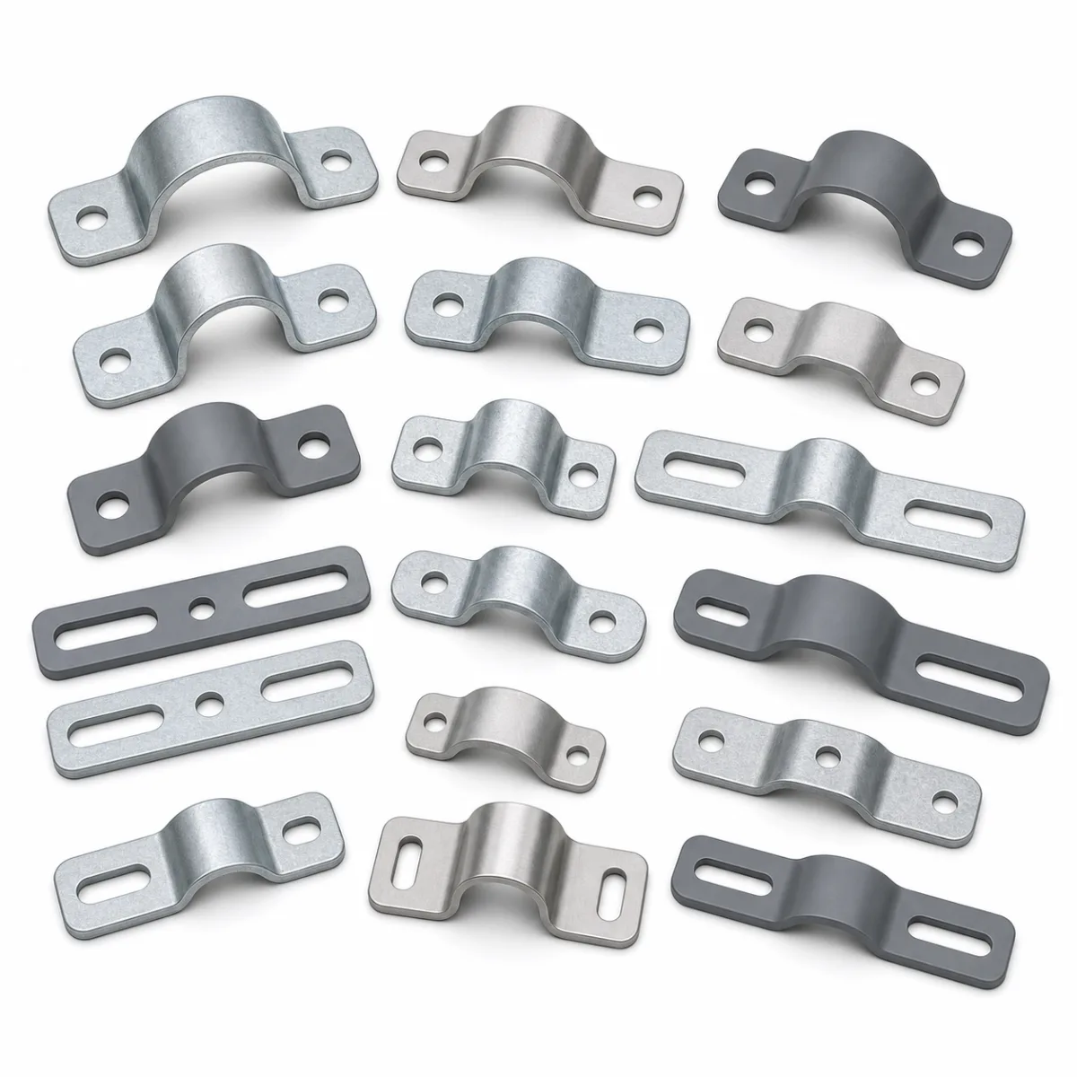 Pipe Clamp Plates custom metal part made to drawings