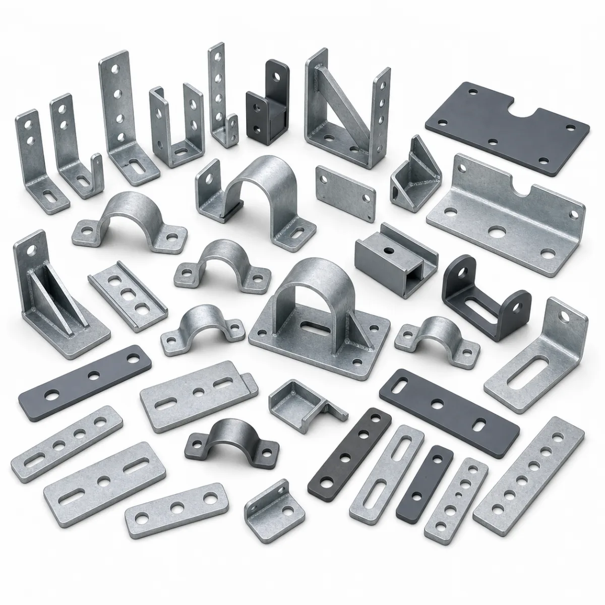 Industrial Pipe Supports custom metal part made to drawings