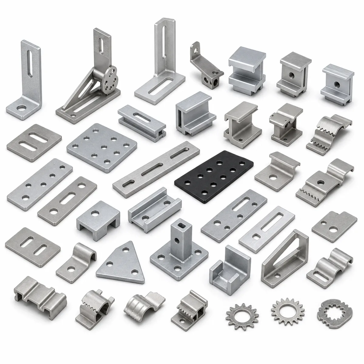 Solar Adjustable Brackets custom metal part made to drawings