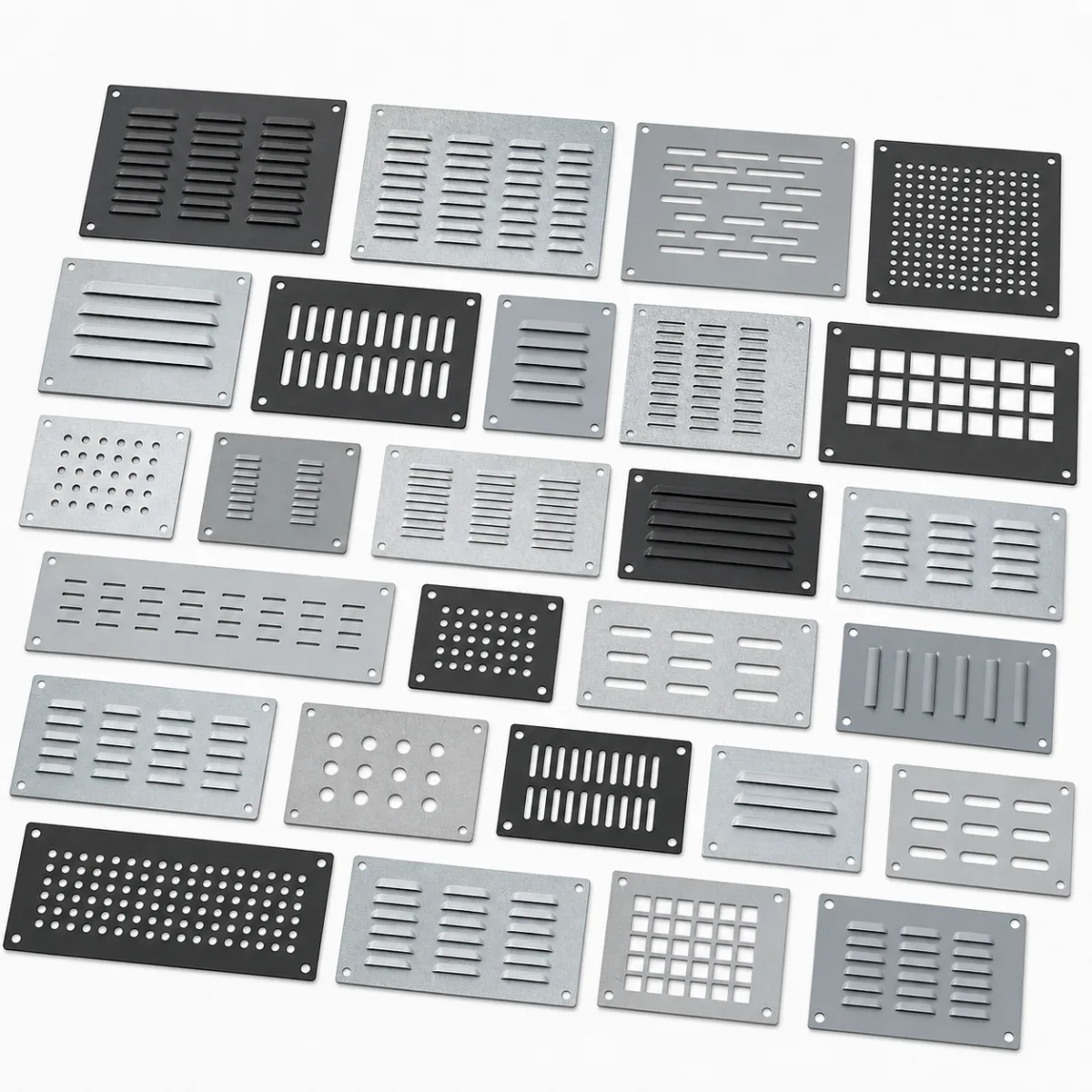 Punched Stainless Steel Plates custom metal part made to drawings